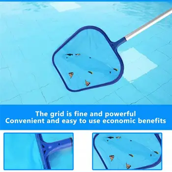 Skimmer Net De Mică Adâncime De Apă De Frunze Net Frunze De Veghe Cu Detașabil Din Aluminiu Tije Piscină Resturi De Frunze De Preluare Instrument De Ștergere De
