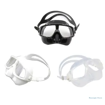 Vizualizare larg Tub Masca Anti-ceață, Sticlă Călită Masca de Scufundări cu Curea Ajustabilă Picătură de Transport maritim