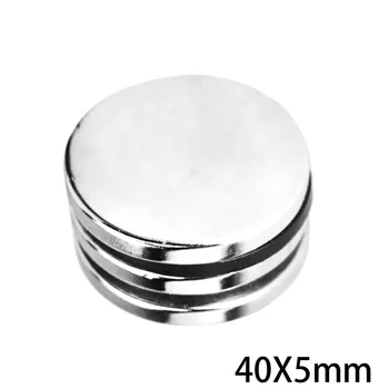 1/2/5/10BUC 40x5 Mare Rotund Magneți Foaie 40mm X 5mm Disc Magnet Puternic din Neodim 40x5mm Magnet Permanent Puternic 40*5