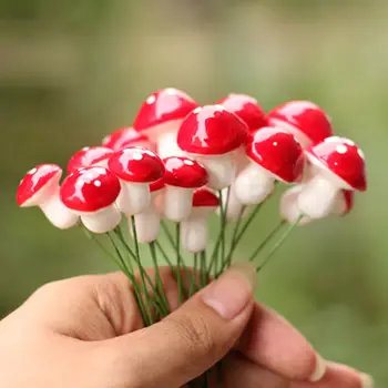 10buc/Lot Mini Ciuperci pentru Plante Copac Vase Mini Grădină de Basm Decor Cald DIY Grădină casă de Păpuși