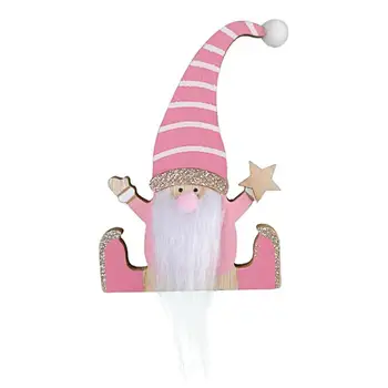 Gnome Din Lemn, Ornamente Din Lemn Gnome Decor Pentru Crăciun Stea Ambarcațiuni Gnome Elf Decor Pentru Usa De Semineu Living