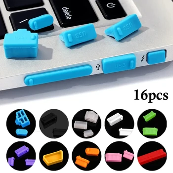 1set/16pcs Silicon Notebook Anti Praf Plug Capac Dop Tip C Laptopul de Praf Port USB, HDMI, RJ45, Interfata capac rezistent la apa