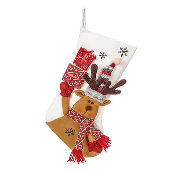Ciorapi de crăciun Atârnat Șemineu Fermă Moș crăciun om de Zăpadă, Reni Ciorapi 19Inches Minunat de Stocare de Familie Decoratiuni Hung