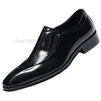 De Lux Barbati Oxford Piele Naturala Pantofi Maro Negru Clasic Mocasini Pantofi Slip Pe Rochia De Mireasa Biroul Oameni De Afaceri Pantof
