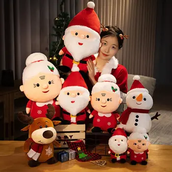 Plus Moș Crăciun Doll Copii Cadou Maro Rosu Alb 23-40CM Decor de Crăciun Păpuși PP Bumbac Moale de Zăpadă Jucărie de Pluș Decor de Crăciun