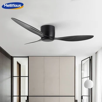 MELLIFLOUS Nou Modern, Ventilator de Tavan din Lemn 3 Paletele Ventilatorului 3-Culoare Dormitor/Camera de zi/de Studiu/Curte Simplu Vânt Zgomotos Variabilă Fre