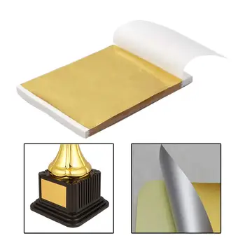 100x foita de Aur de Aur de Hârtie Foi de Aur Folie de Aluminiu Ambalaje de Bomboane pentru Arta Ambarcațiunile de Muncă Pictura Decor