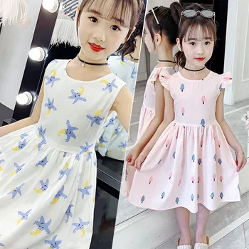 2023 Coreea de Vară pentru Copii Rochii Fete Rochie de Printesa Pentru Fete Elementar Fata dintr-O bucata Rochie Pufos Rochie Pentru Fata de Copii Rochie