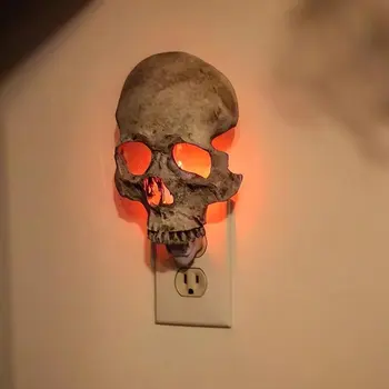 2024 Craniu Uman Lumina Decoratiuni Noi De Halloween Mana Craniu Lumina De Noapte Gotic Lumânări Lampa Decor De Halloween Livrare Rapida