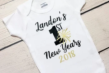 personaliza 2019 prima Mea Noua Ani copii tricouri ziua de naștere copil de dus body onepiece romper Tinuta de Anul Nou favoruri de partid
