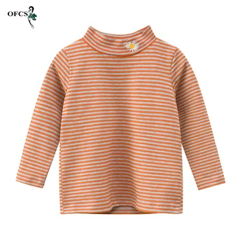 Cel mai bun Vânzător de Fete pentru Copii cu Dungi T_Shirts Bumbac Maneca Lunga T-shirt 2-8 Ani Copii de Toamnă Imbracaminte Bluze Topuri Baby Tees