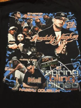 Daddy Yankee Primăvară Bling Concert 2006 Nassau Coliseum T-shirt Pitbull NP1287