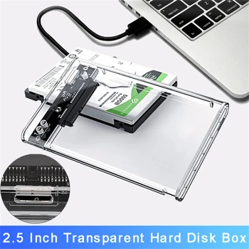 2.5 inch HDD SSD Caz SATA la USB 3.0/Tip C-Instrument Gratuit Transparent Hard Disk Extern Cabina de Suport UASP SATA III pentru Laptop