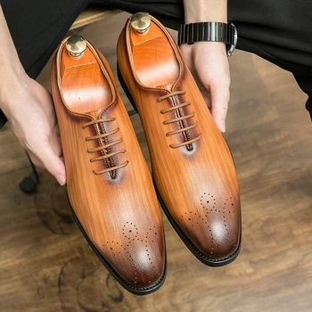 Noi italiană Oxfords pentru Bărbați Dantela-up Rotund Toe Clasic de Afaceri Bocanc Pantofi de Nunta Handmade Transport Gratuit Formale Mens Pantofi