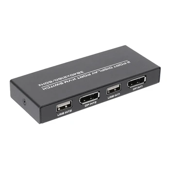 Displayport Switch KVM, 4K@60Hz DP USB Comutator Pentru 2 calculatoare Cota de Tastatură, Mouse-ul Imprimantei Și Ultra HD Monitor