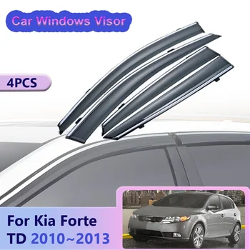 Windows Vizor pentru Kia Forte Cerato Koup TD 2010~2013 Hatchback Aerisire Fum Acoperi Soarele Ploaie Guard Deflector Exterior Masina Dotari