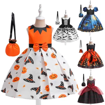 Copii fără Mâneci Halloween Fete Costume Detasabila Bal Ochiurilor Rochie vestidos para ninas vestido infantil menina