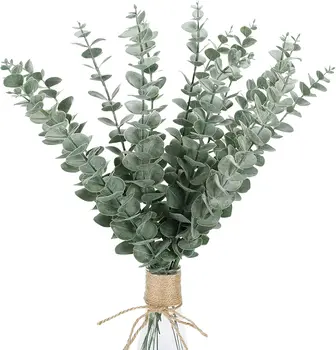 5pcs Eucalipt Tulpini Decor Artificial Frunze de Eucalipt Verdeață artificială Ramuri de Flori de Nunta Florale, Decor Acasă