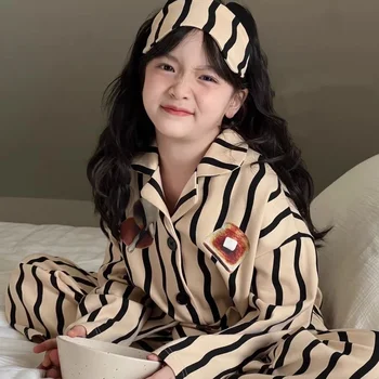 Stil coreean Uza Copii Acasă 2023 Noua Moda Toamna și Iarna Nouă Băieți și Fete Cald Confortabil Pijamale