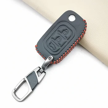Piele 3 Butoane Flip Key Bag Masina Cu Telecomanda Cheie Lanț Caz Acoperire Pentru Lada Sedan Largus Kalina Granta/Vesta Accesorii