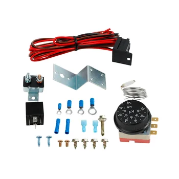12V Radiator Electric Ventilator Termostat Controler Kit de Cabluri al Ventilatorului de Răcire Releu de Sârmă Kit pentru Masina Camion
