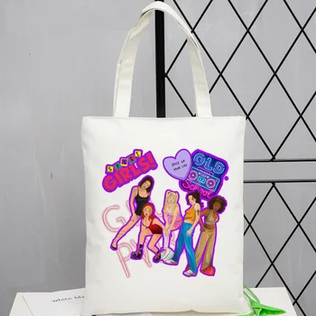 spice girls geantă de cumpărături alimentar bolsas tela reutilizabile shopper tote reciclare sac sac pliabil net iută boodschappentas sac de ț