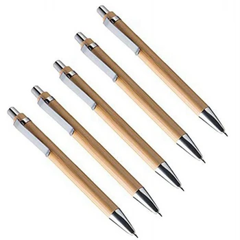 100BUC Ridicata de Bambus, Lemn Pix Pen 1.0 mm, Albastru, Negru de Cerneală Birou Școală Wrting Cadou de Papetărie Afaceri Semnătura Pixuri