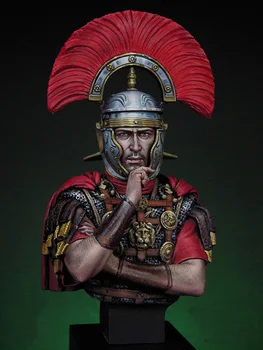 Nevopsită Kit 1/12 războinic Roman bust cu haina rosie vechi Rășină Figura miniatură garaj kit