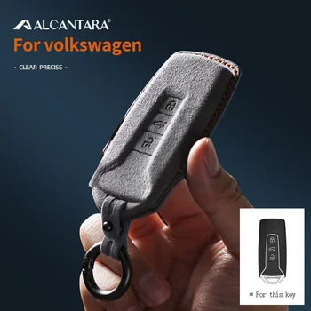 Pentru VW Volkswagen 2018 - 2021 Touareg 3 Buton cheie de Mașină Caz Alcantara Breloc Accesorii