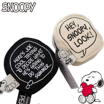 Snoopy Poseta De Monede Femei Brodate Panza Portofel Anime Ruj Pungă Cheie Geanta Fata Cască De A Bate Monedă Sac De Depozitare Cu Fermoar Husă