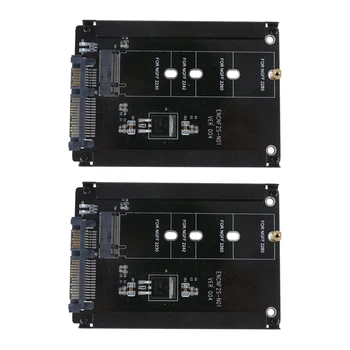 2X Negru Cazul CY B+M, Socket 2 M. 2 unitati solid state (SATA) SSD De 2.5 SATA Adaptor Pentru 2230/2242/2260/2280Mm M2 SSD