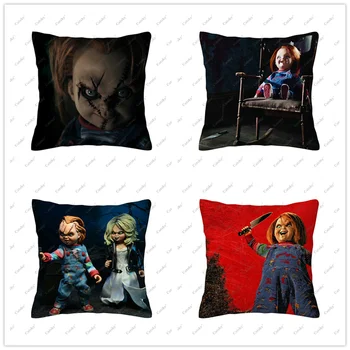 Chucky, filme de Groaza de Pernă decor canapea acasă 45x45cm cadou de vacanță față-verso scurt de pluș acoperă pernă perne spate