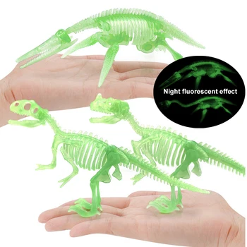 Dinozaur Fosil Luminos Schelet de Tyrannosaurus Rex Mosasaurus Noapte Fluorescență Jucărie pentru Copii de Halloween Cadou Jurassic World